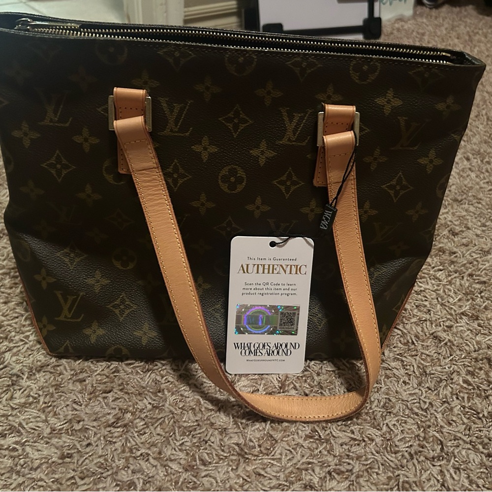 Louis Vuitton Brown and Tan Monogram Tote